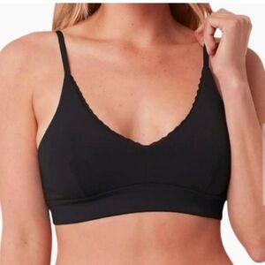Pact pretty plunge organic cotton bra